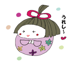 Cute Japanese doll sticker #8949431