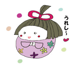 Cute Japanese doll sticker #8949431