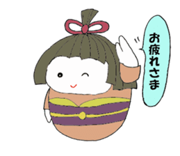 Cute Japanese doll sticker #8949433