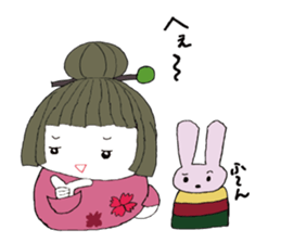 Cute Japanese doll sticker #8949436