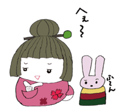 Cute Japanese doll sticker #8949436
