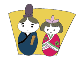 Cute Japanese doll sticker #8949440