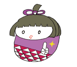 Cute Japanese doll sticker #8949443