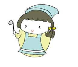 Cute Japanese doll sticker #8949448