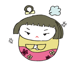 Cute Japanese doll sticker #8949449