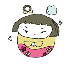 Cute Japanese doll sticker #8949449
