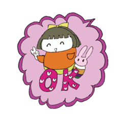 Cute Japanese doll sticker #8949452