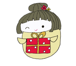 Cute Japanese doll sticker #8949453