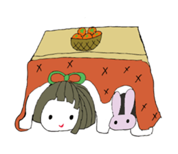 Cute Japanese doll sticker #8949456