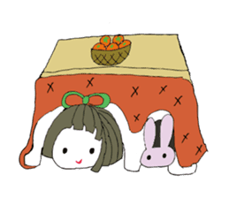Cute Japanese doll sticker #8949456