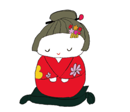 Cute Japanese doll sticker #8949457