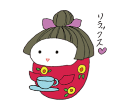 Cute Japanese doll sticker #8949460