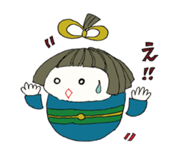 Cute Japanese doll sticker #8949462