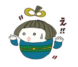 Cute Japanese doll sticker #8949462