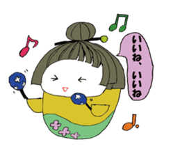 Cute Japanese doll sticker #8949463