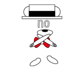 hat bow-tie bear sticker #8949467