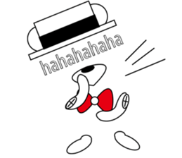 hat bow-tie bear sticker #8949471