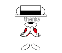 hat bow-tie bear sticker #8949487