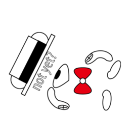 hat bow-tie bear sticker #8949492