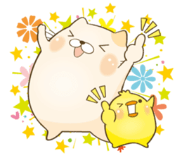 Everyday cat and chick sticker #8950161