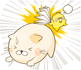 Everyday cat and chick sticker #8950167