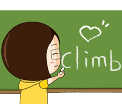 PUMP GIRL love Climbing (English) sticker #8951367