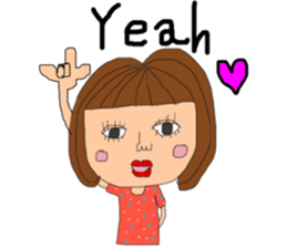 Respect language girl sticker #8953024