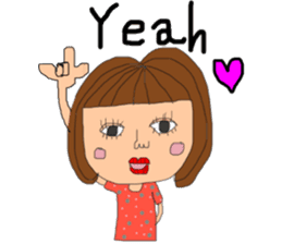 Respect language girl sticker #8953024