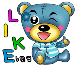 Friendly blue bear sticker #8953610