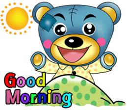 Friendly blue bear sticker #8953619