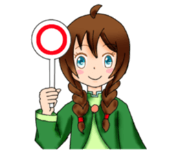 Sometimes sheep and girl sticker #8953721