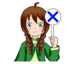 Sometimes sheep and girl sticker #8953722