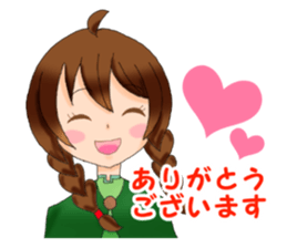 Sometimes sheep and girl sticker #8953726