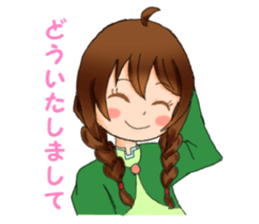 Sometimes sheep and girl sticker #8953727