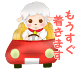 Sometimes sheep and girl sticker #8953729