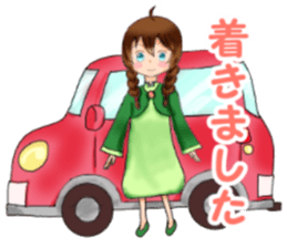 Sometimes sheep and girl sticker #8953730