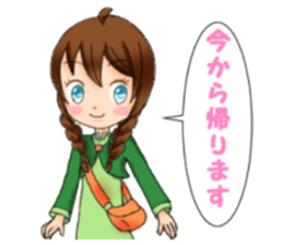 Sometimes sheep and girl sticker #8953733