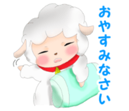 Sometimes sheep and girl sticker #8953737