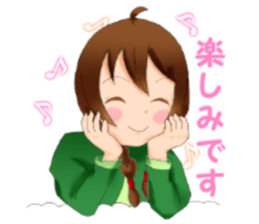 Sometimes sheep and girl sticker #8953740