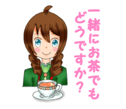 Sometimes sheep and girl sticker #8953746