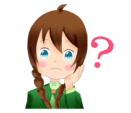 Sometimes sheep and girl sticker #8953750