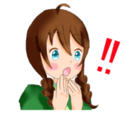 Sometimes sheep and girl sticker #8953752