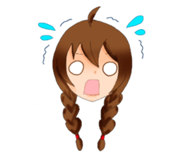 Sometimes sheep and girl sticker #8953753