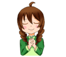 Sometimes sheep and girl sticker #8953756