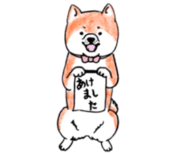 SHIBAINU&PUG greeting sticker sticker #8954047