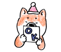 SHIBAINU&PUG greeting sticker sticker #8954054