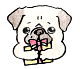 SHIBAINU&PUG greeting sticker sticker #8954064