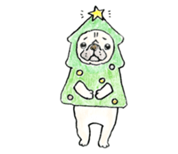 SHIBAINU&PUG greeting sticker sticker #8954070