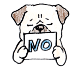 SHIBAINU&PUG greeting sticker sticker #8954078