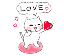 A white cat "kuu" sticker #8954410